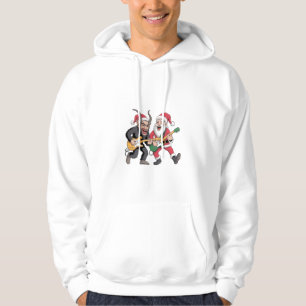 Sudadera Krampus y Santa tocando guitarra eléctrica en Navi