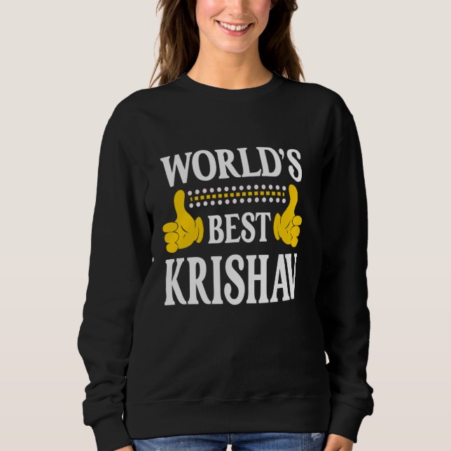 Sudadera Krishav Nombre personal Gracioso Nombre de la Abej (Anverso)