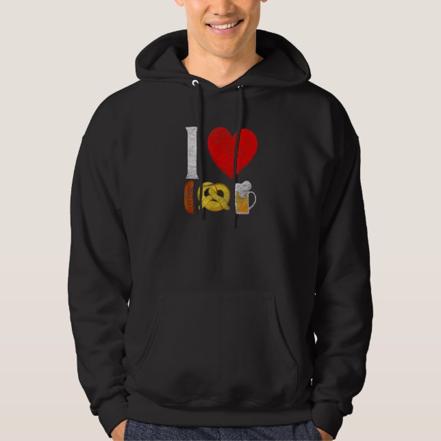 Sudadera Ktoberfest Ich Love Beer Retro Tarifas bávaras ale (Anverso)