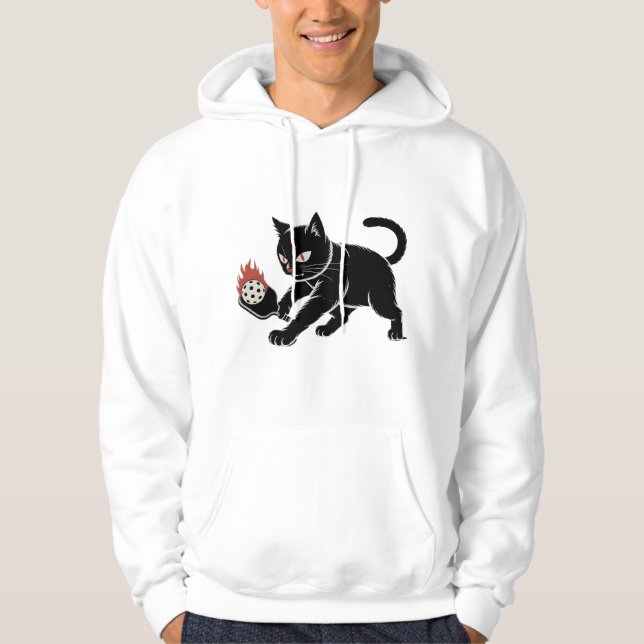 Sudadera Kuching Pickleball Club Manga Cat Design (Anverso)