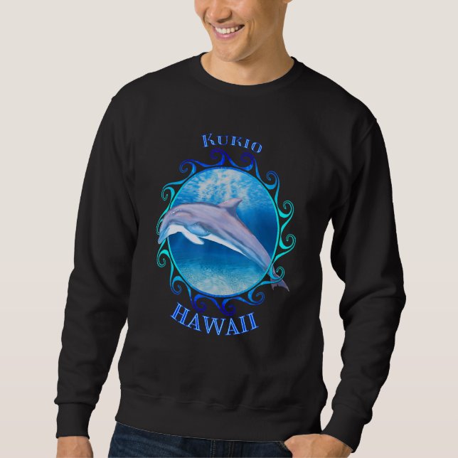 Sudadera Kukio Hawaii Hi Vacation Souvenir Dolphin (Anverso)