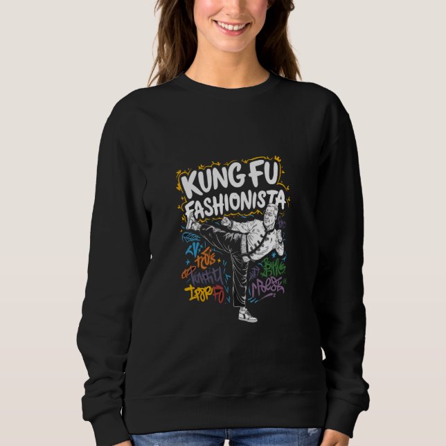 Sudadera Kung Fu Fashionista Retro Arte Urbano Artes Marcia (Anverso)