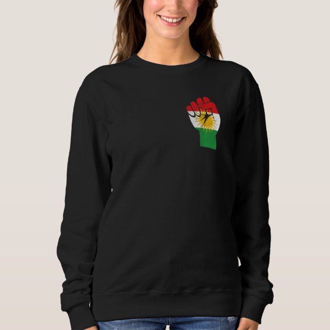 Sudadera Kurdish Flag JIN JIYAN AZADI Support Kurdish women (Anverso)