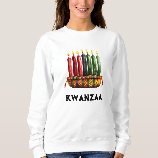 Sudadera Kwanza Kinara, 7 velas (Anverso)