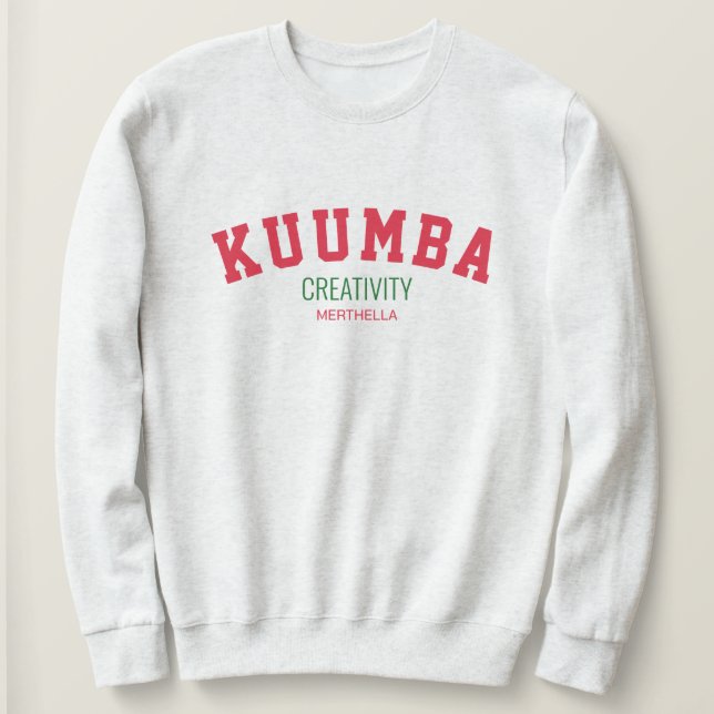 Sudadera Kwanzaa KUUMBA Creatividad Personalizado (Anverso del diseño)