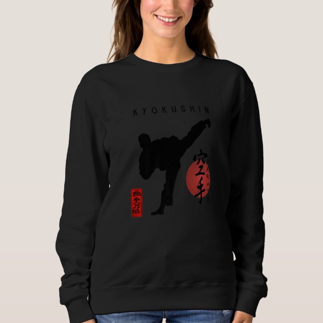 Sudadera Kyokushin Instructor Design Japanese Kanji Calligr (Anverso)