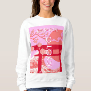Sudadera Kyoto Japón: Arte de viajes, arte de viajes rosa r
