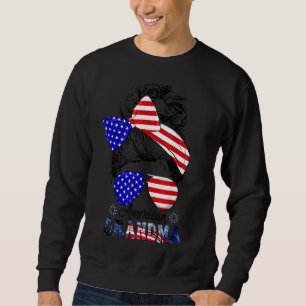 Sudadera La Abuela Americana Desordenada Bun Que Coincide C