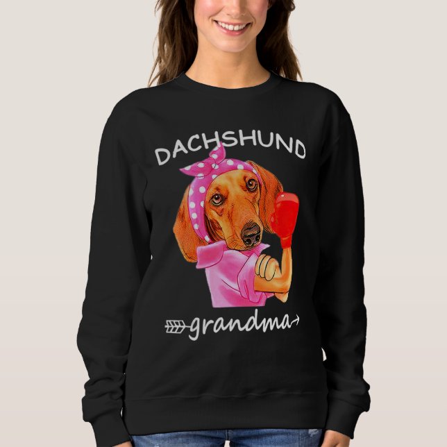 Sudadera La abuela de Dachshund Weenie Dog Weiner Dog (Anverso)