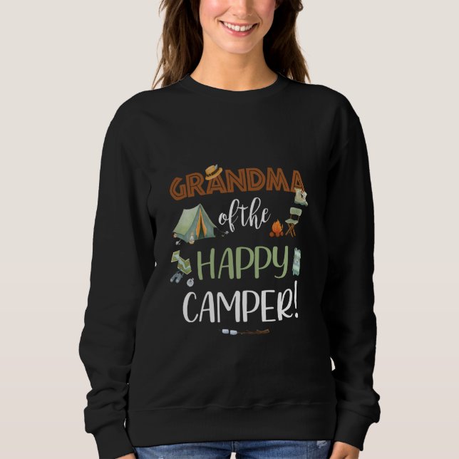Sudadera La abuela del campamento del primer cumpleaños del (Anverso)