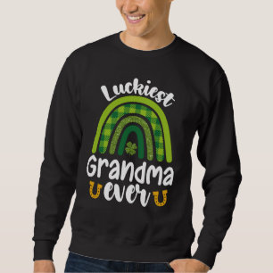 Sudadera La Abuela Más Afortunada Del Mundo Día De San Patr