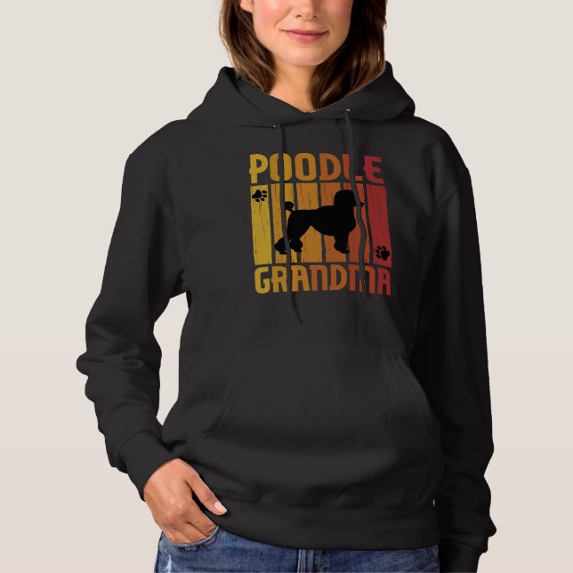 Sudadera La abuela Retro Poodle Trae Una Idea Graciosa De R (Anverso)