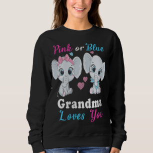 Sudadera La abuela rosa o azul ama a los elefantes