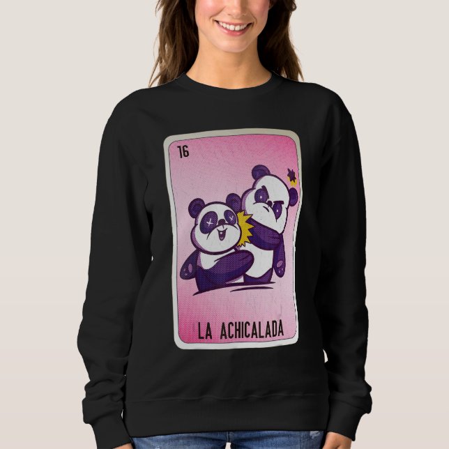 Sudadera La Achicalada Mexican Slang Lottery Bingo Cards (Anverso)