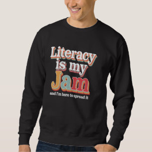 Sudadera La alfabetización es mi jamón divertido profesor l