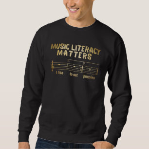 Sudadera La Alfabetización Musical Importa Que Me Gusta Com