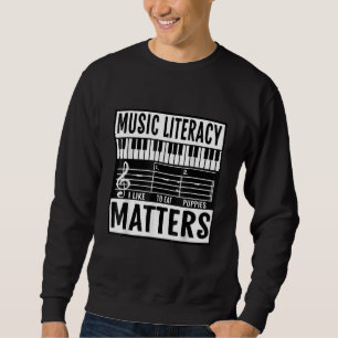 Sudadera La Alfabetización Musical Me Gusta Comer Música De