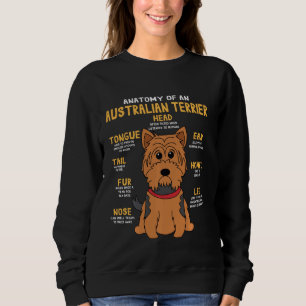 Sudadera La anatomía australiana del terror divertido perro