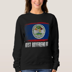 Sudadera La angustiada bandera de Belice mejor novio patrio