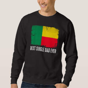 Sudadera La angustiada bandera de Benín mejor padre soltero