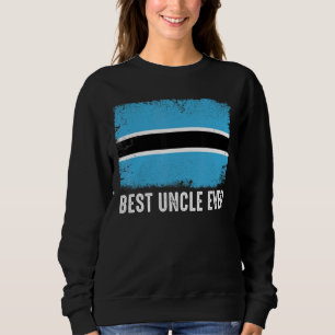 Sudadera La angustiada bandera de Botsuana mejor tío de la