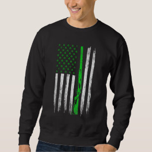 Sudadera La angustiada bandera irlandesa estadounidense caz