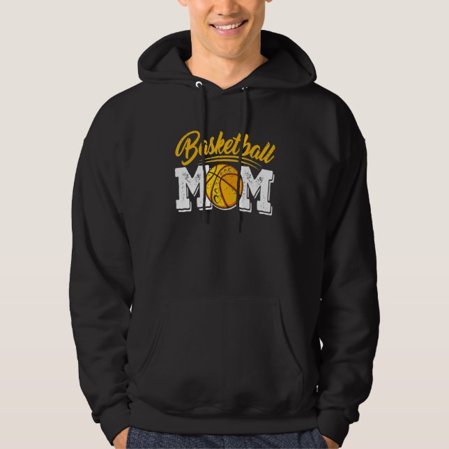 Sudadera La angustiada madre del baloncesto Tee Women Mama  (Anverso)