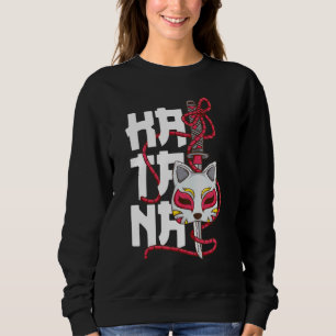 Sudadera La antigua mascara japonesa con flores de cerezo S