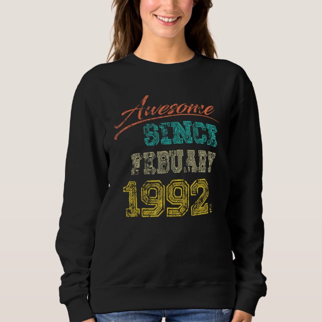 Sudadera La antigüedad de 1992 asombrosa desde febrero Feli (Anverso)