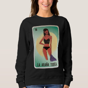 Sudadera La Araña Toxica Mexican Slang Lotería Cartones de