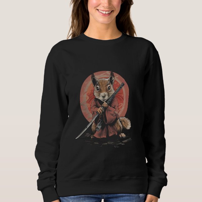 Sudadera La ardilla japonesa Ninja de Samurai (Anverso)