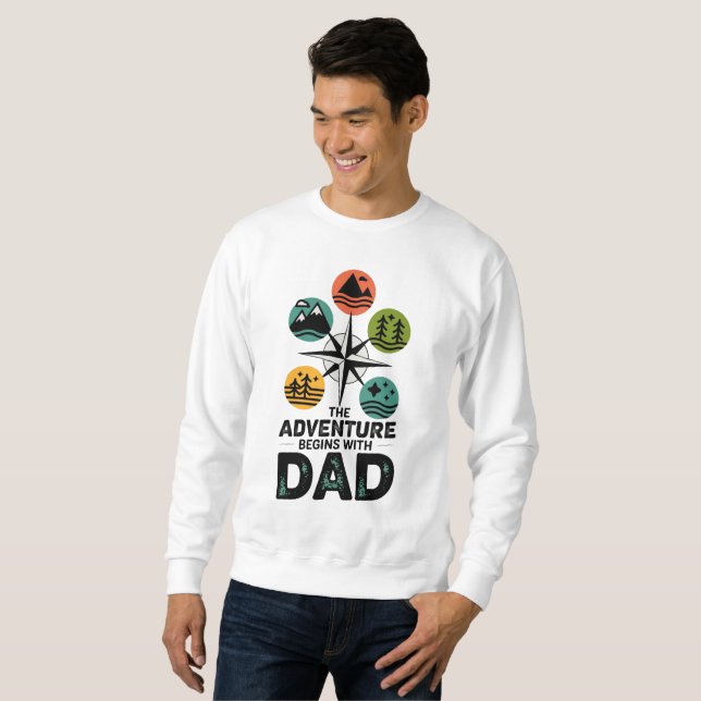Sudadera La aventura comienza con papá (Anverso completo)
