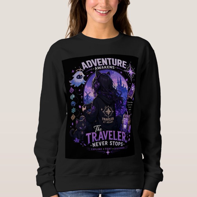 Sudadera La aventura despierta (Anverso)