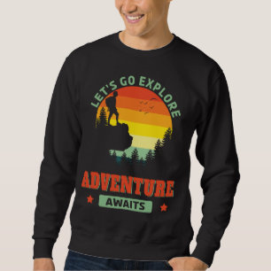 Sudadera La aventura espera el senderismo al aire libre