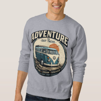 Sudadera La aventura está ahí – Gráfico de furgoneta camper