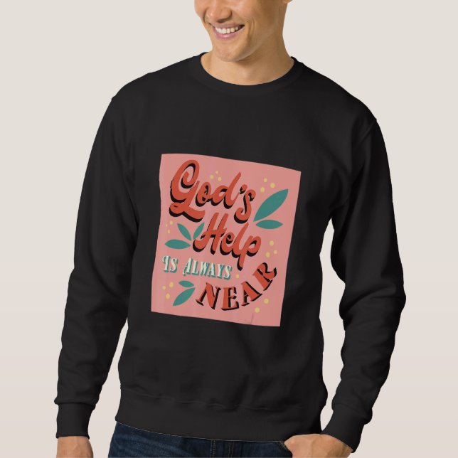 Sudadera La ayuda de Dios siempre es inspiradora para la fe (Anverso)