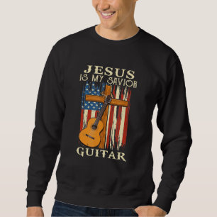 Sudadera La Bandera Americana Es Mi Guitarra Salvadora Es M