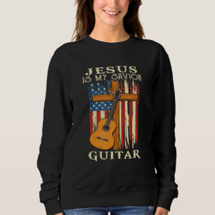 Sudadera La Bandera Americana Es Mi Guitarra Salvadora Es M