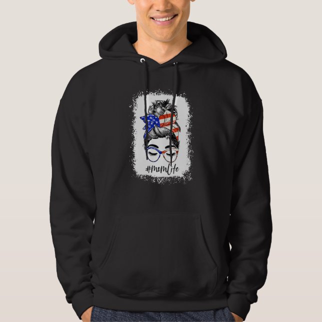 Sudadera La Bandera Americana Mamá Vida Heredera A Las Madr (Anverso)