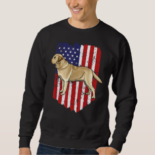 Sudadera La Bandera Americana Yellow Labrador Recuperador D