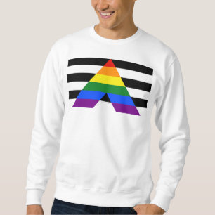 Sudadera La bandera de aliado heterosexual de SlipperyJoe c
