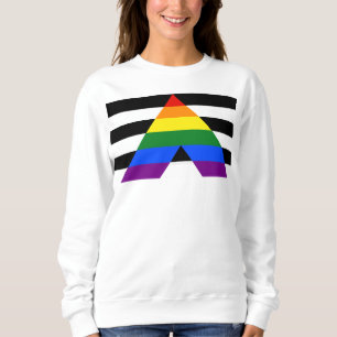 Sudadera La bandera de aliado heterosexual de SlipperyJoe c