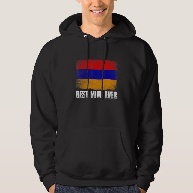 Sudadera La bandera de Armenia retro de las mejores mujeres (Anverso)