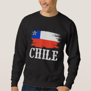 Sudadera La bandera de Chile vintage que amo a Chile