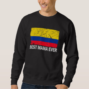 Sudadera La bandera de Colombia retro mejor día de la madre