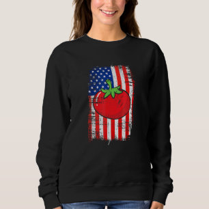 Sudadera La bandera de Estados Unidos: Tomate Whisperer Ama