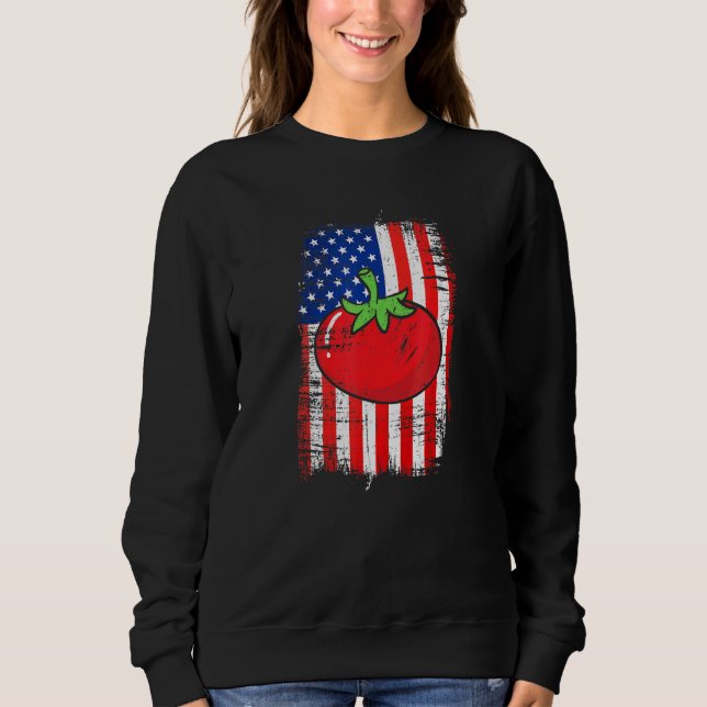 Sudadera La bandera de Estados Unidos: Tomate Whisperer Ama (Anverso)