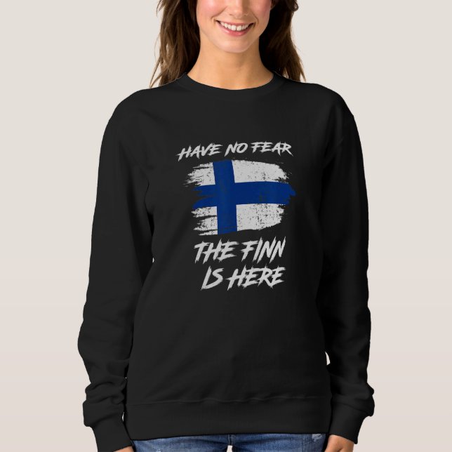 Sudadera La Bandera De Finlandia No Tiene Miedo De Que El F (Anverso)