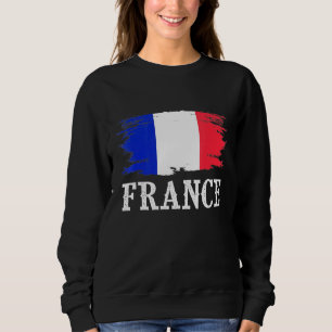 Sudadera La bandera de Francia vintage me encanta Francia