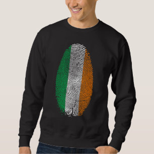 Sudadera La Bandera De Irlanda Huella Detrás Está En Mi Adn